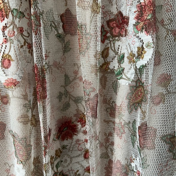 Mystic Tie Backnit Lace Skirt Dress Cottagecore Fairy Sz M Zipper on Side. - Picture 13 of 13